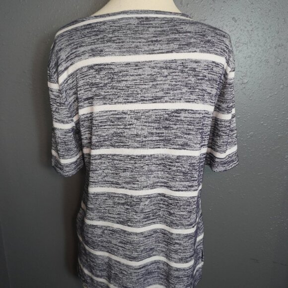 Banana Republic Womens Stripe Bundle (2) Luxespun Short Sleeve Shirts Size Small - Picture 3 of 7